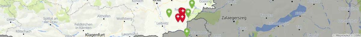 Kartenansicht für Apotheken-Notdienste in der Nähe von Bad Gleichenberg (Südoststeiermark, Steiermark)